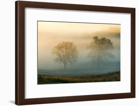 Misty Battlefield, Gettysburg National Military Park, Pennsylvania, USA-Mira-Framed Photographic Print