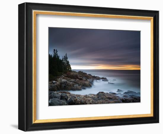 Misty Coastline-Michael Hudson-Framed Art Print