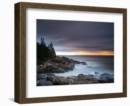 Misty Coastline-Michael Hudson-Framed Art Print