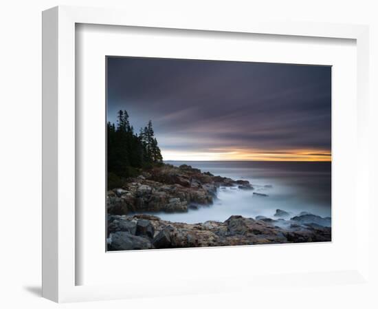 Misty Coastline-Michael Hudson-Framed Art Print