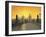 Misty Dawn Charles Bridge Prague-Richard Harpum-Framed Art Print