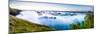 Misty dawn over hills and river, Ukraine, Europe-Mykola Iegorov-Mounted Photographic Print