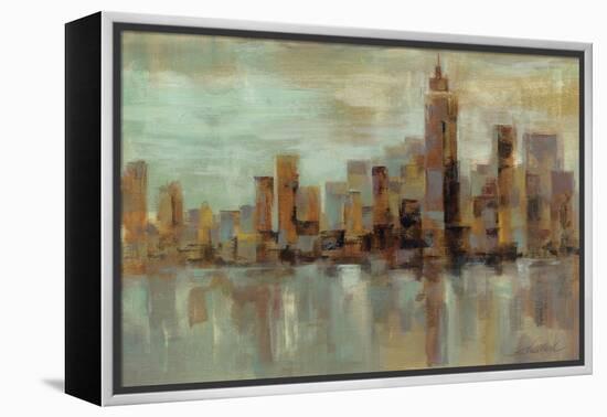 Misty Day in Manhattan-Silvia Vassileva-Framed Stretched Canvas