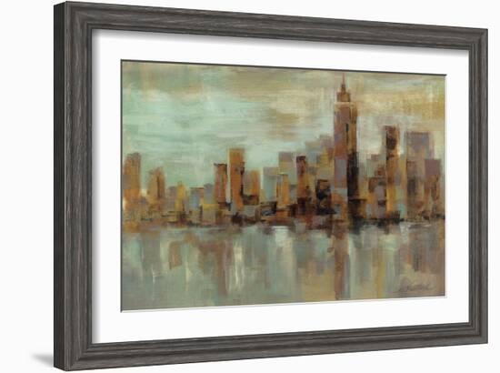 Misty Day in Manhattan-Silvia Vassileva-Framed Art Print