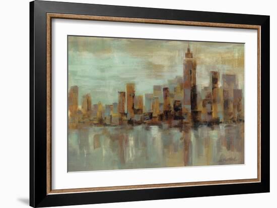 Misty Day in Manhattan-Silvia Vassileva-Framed Art Print