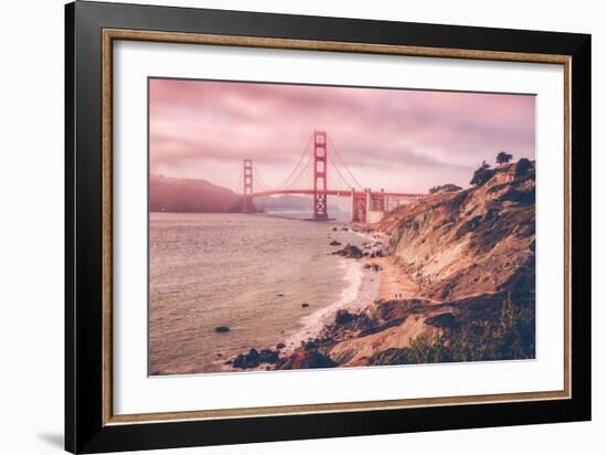 Misty Dreamy Walk to Golden Gate Bridge, San Francisco-Vincent James-Framed Photographic Print