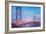 Misty Evening Lights on the Bay Bridge, San Francisco, California-Vincent James-Framed Photographic Print