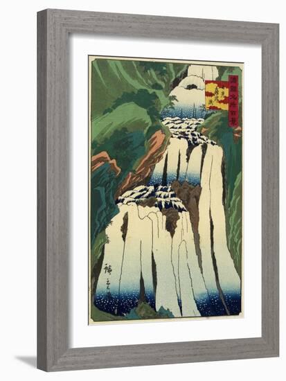 Misty Falls of Nikko, October 1859-null-Framed Giclee Print