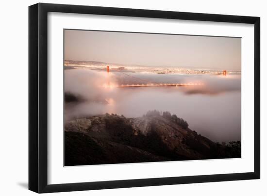 Misty Foggy Morning at Golden Gate Bridge, San Francisco-Vincent James-Framed Photographic Print