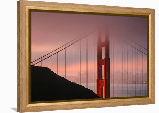 Misty Golden Gate Tower, San Francisco California-Vincent James-Framed Premier Image Canvas