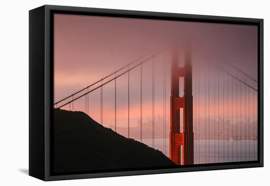 Misty Golden Gate Tower, San Francisco California-Vincent James-Framed Premier Image Canvas