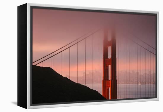 Misty Golden Gate Tower, San Francisco California-Vincent James-Framed Premier Image Canvas