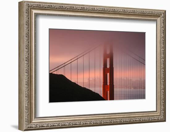 Misty Golden Gate Tower, San Francisco California-Vincent James-Framed Photographic Print