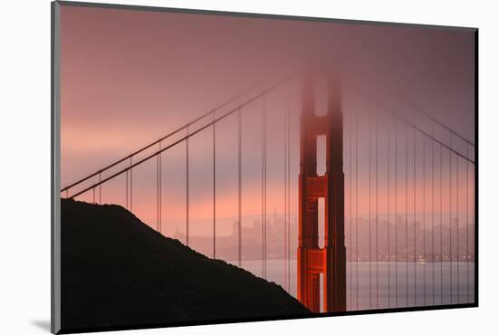 Misty Golden Gate Tower, San Francisco California-Vincent James-Mounted Photographic Print