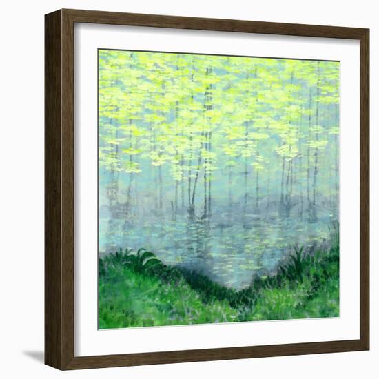 Misty Lake Morning-Herb Dickinson-Framed Photographic Print