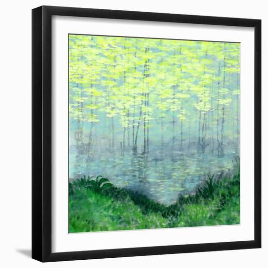 Misty Lake Morning-Herb Dickinson-Framed Photographic Print