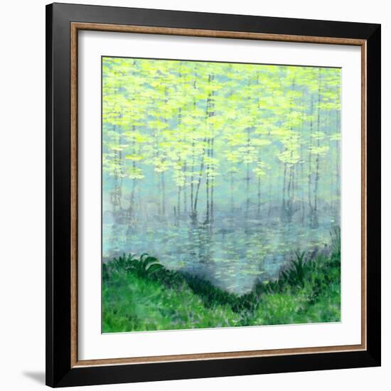 Misty Lake Morning-Herb Dickinson-Framed Photographic Print