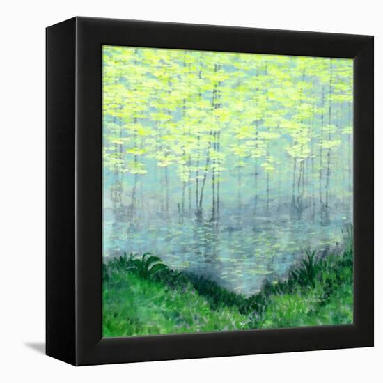 Misty Lake Morning-Herb Dickinson-Framed Premier Image Canvas