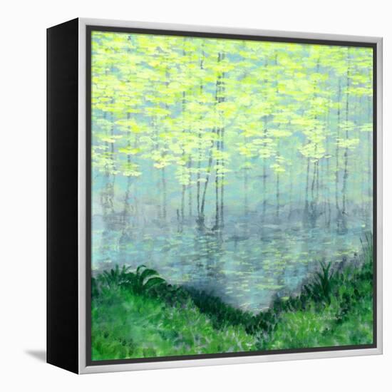 Misty Lake Morning-Herb Dickinson-Framed Premier Image Canvas