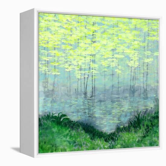 Misty Lake Morning-Herb Dickinson-Framed Premier Image Canvas