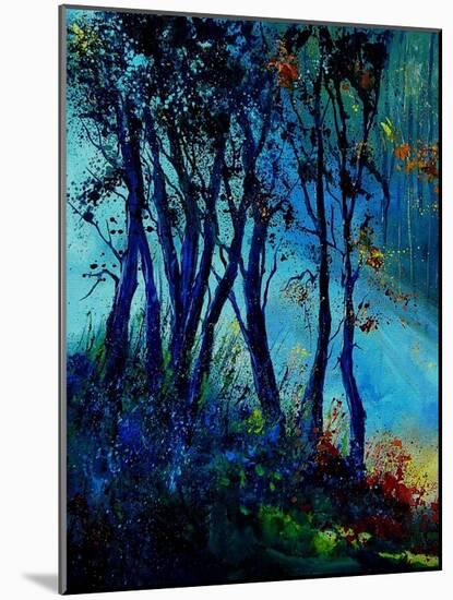 Misty light in a wood-Pol Ledent-Mounted Art Print