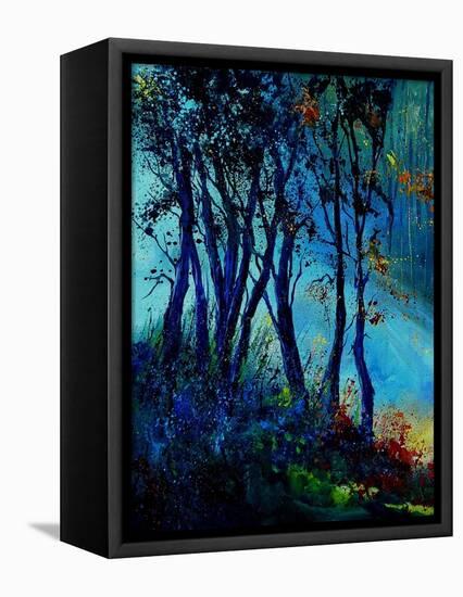 Misty light in a wood-Pol Ledent-Framed Stretched Canvas