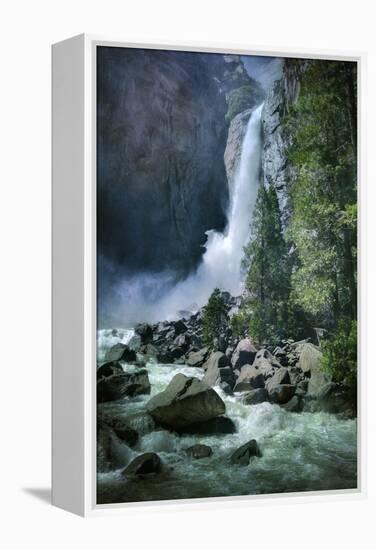 Misty Lower Yosemite Falls, California-Vincent James-Framed Premier Image Canvas