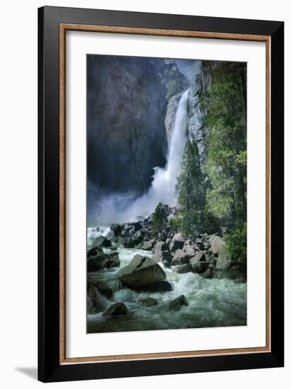 Misty Lower Yosemite Falls, California-Vincent James-Framed Photographic Print