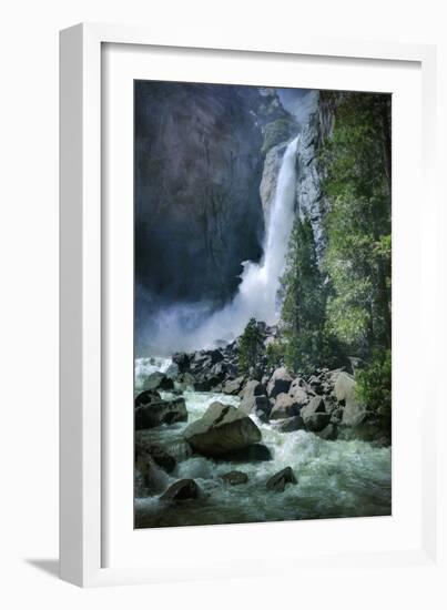 Misty Lower Yosemite Falls, California-Vincent James-Framed Photographic Print