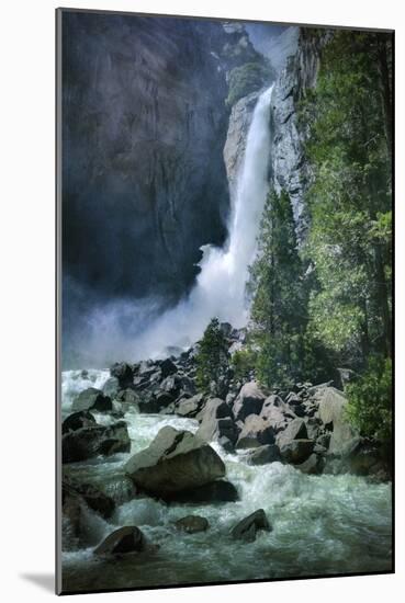 Misty Lower Yosemite Falls, California-Vincent James-Mounted Photographic Print