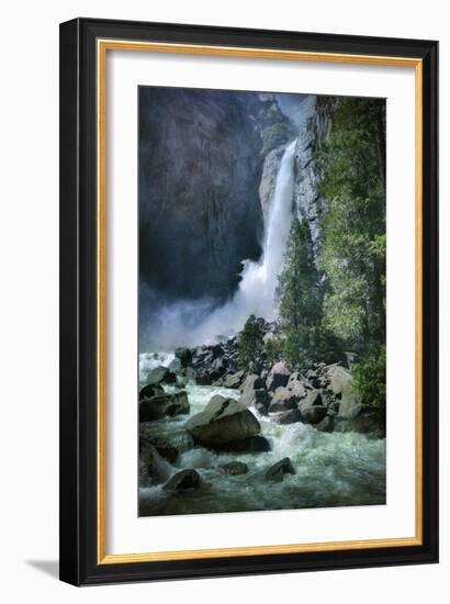 Misty Lower Yosemite Falls, California-Vincent James-Framed Photographic Print