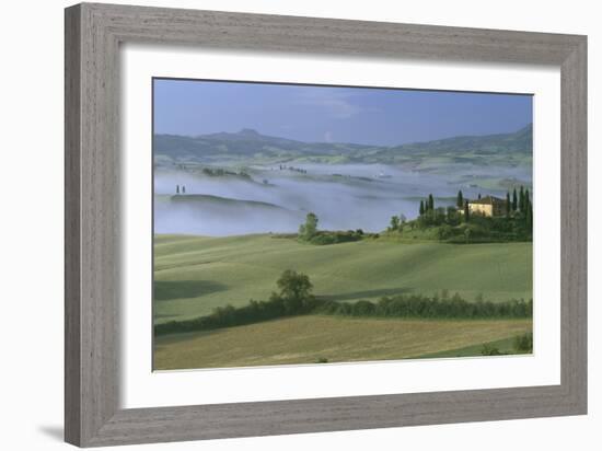 Misty Morning at the 'Belvedere', Val D' Orcia, Tuscany-Joe Cornish-Framed Photographic Print