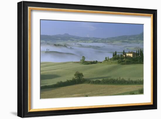 Misty Morning at the 'Belvedere', Val D' Orcia, Tuscany-Joe Cornish-Framed Photographic Print