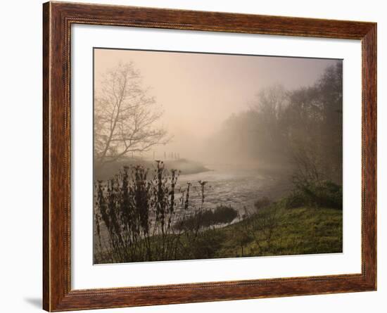 Misty Morning, Exe Valley, Devon, England, United Kingdom, Europe-Jeremy Lightfoot-Framed Photographic Print