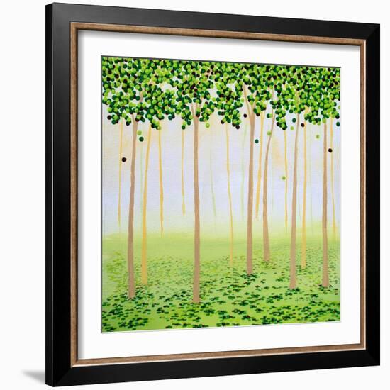 Misty Morning Forest-Herb Dickinson-Framed Photographic Print