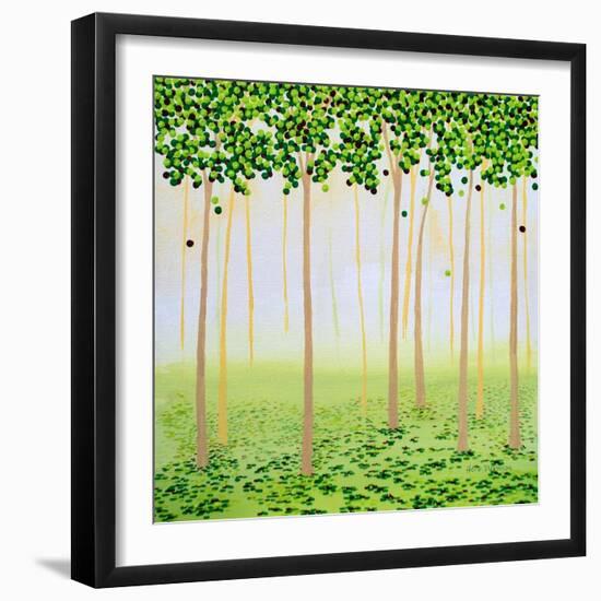 Misty Morning Forest-Herb Dickinson-Framed Photographic Print