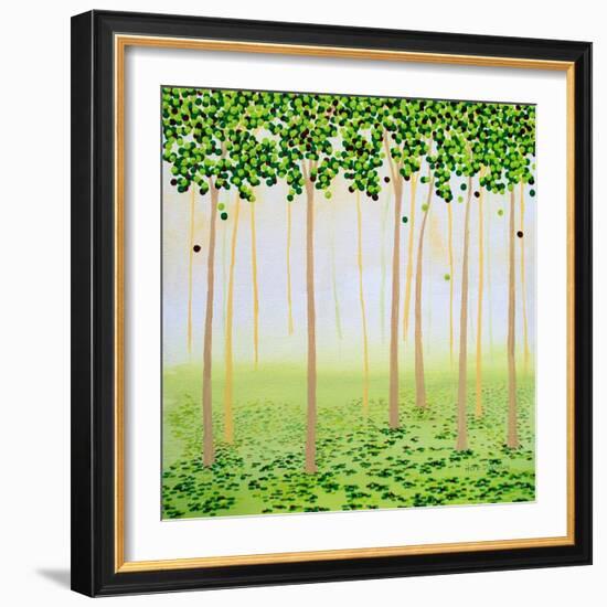 Misty Morning Forest-Herb Dickinson-Framed Photographic Print
