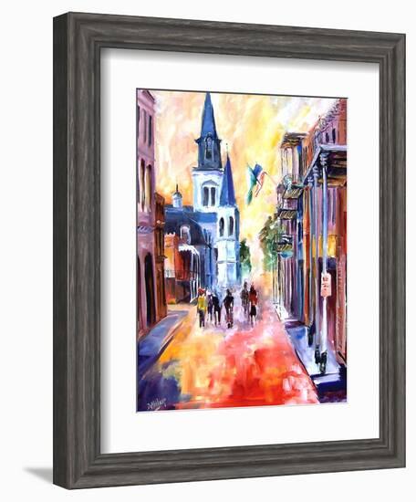 Misty Morning On Chartres Street-Diane Millsap-Framed Art Print