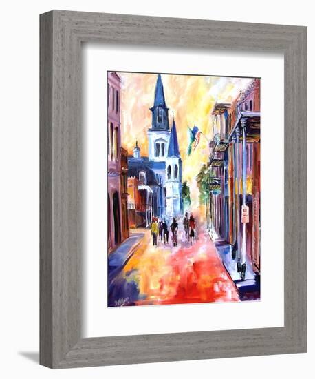 Misty Morning On Chartres Street-Diane Millsap-Framed Art Print