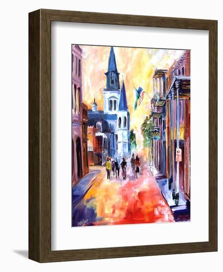 Misty Morning On Chartres Street-Diane Millsap-Framed Art Print