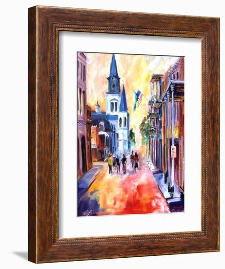 Misty Morning On Chartres Street-Diane Millsap-Framed Art Print