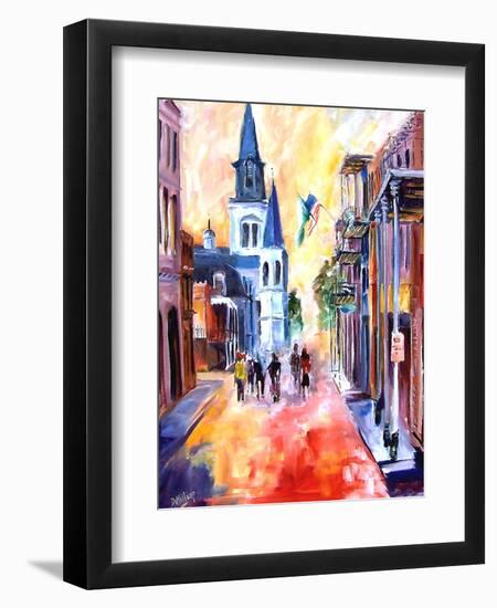 Misty Morning On Chartres Street-Diane Millsap-Framed Art Print