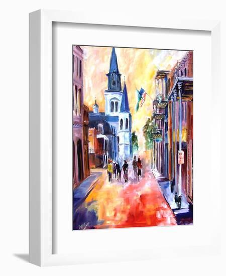 Misty Morning On Chartres Street-Diane Millsap-Framed Art Print