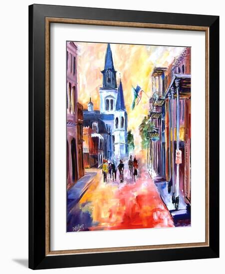 Misty Morning On Chartres Street-Diane Millsap-Framed Art Print