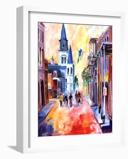 Misty Morning On Chartres Street-Diane Millsap-Framed Art Print