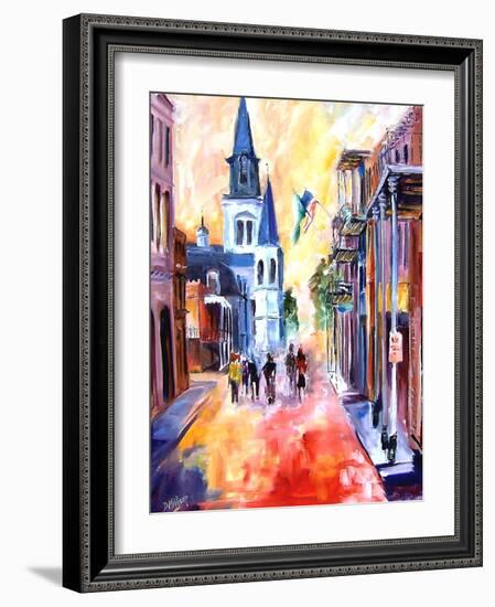 Misty Morning On Chartres Street-Diane Millsap-Framed Art Print