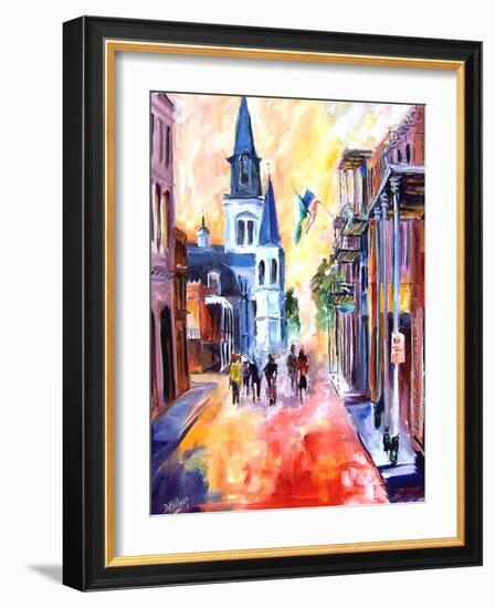 Misty Morning On Chartres Street-Diane Millsap-Framed Art Print