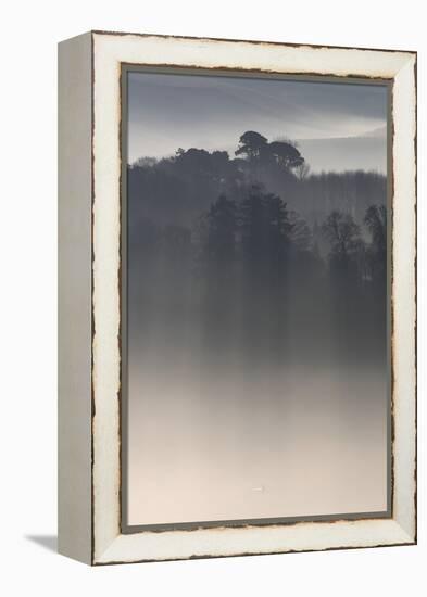 Misty Morning, River Teign, Devon, England-David Clapp-Framed Premier Image Canvas