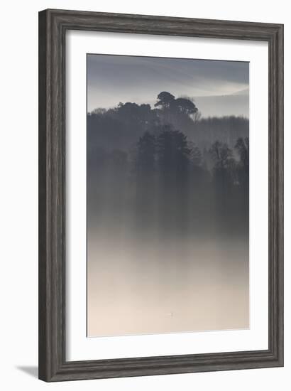 Misty Morning, River Teign, Devon, England-David Clapp-Framed Photographic Print