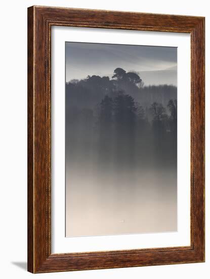 Misty Morning, River Teign, Devon, England-David Clapp-Framed Photographic Print